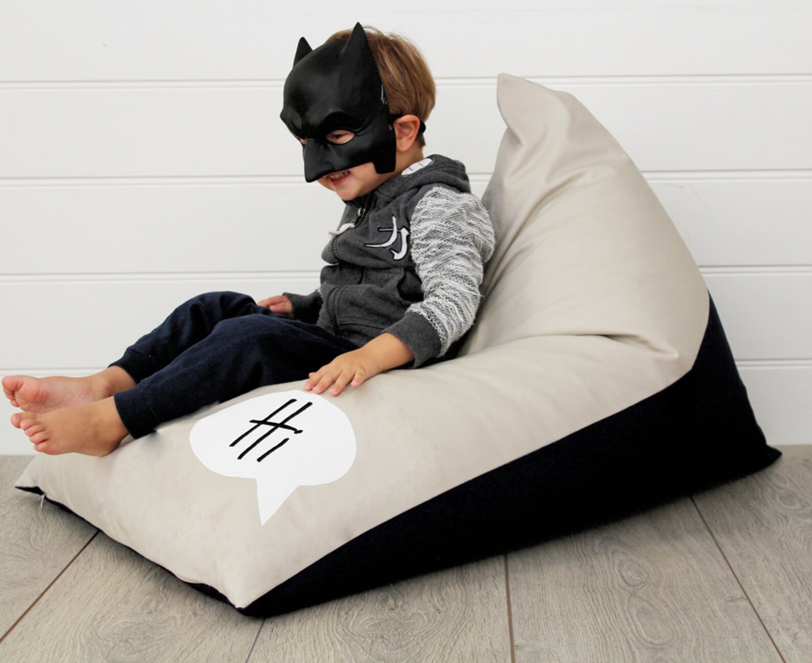 Personalised Kids Bean Bag Monochrome Childs Bean Bag Etsy Australia