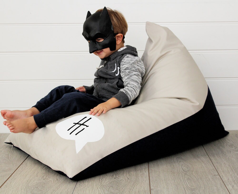 Personalised Kids Bean Bag Monochrome Childs Bean Bag Etsy Australia