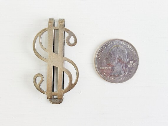 Vintage 1960s Sterling Silver Dollar Sign Money C… - image 6