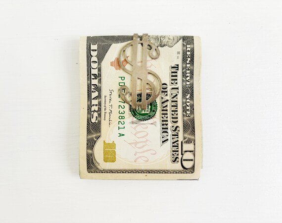 Vintage 1960s Sterling Silver Dollar Sign Money C… - image 5