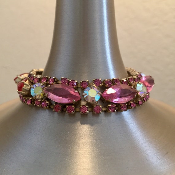 Vintage Bracelet All costume stones Fabulous work… - image 1