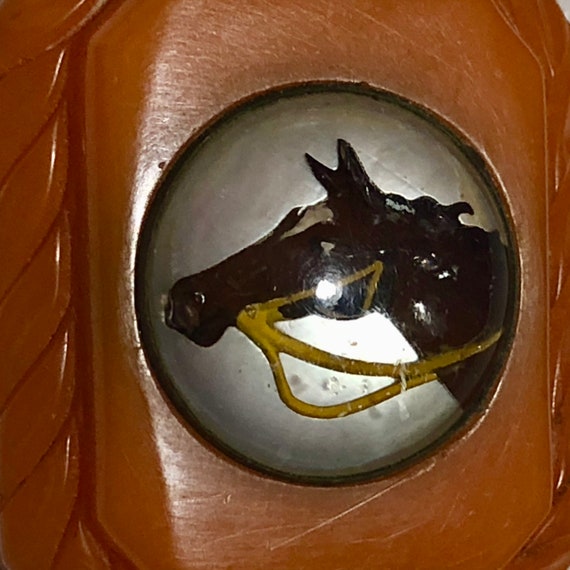 Bakelite Pin Brooch Horse 1930s - image 8