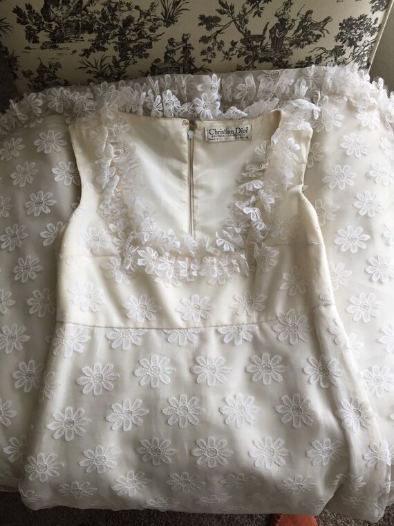 Christian Dior Wedding Dress Small 1960s Boutique Colifichets Etsy