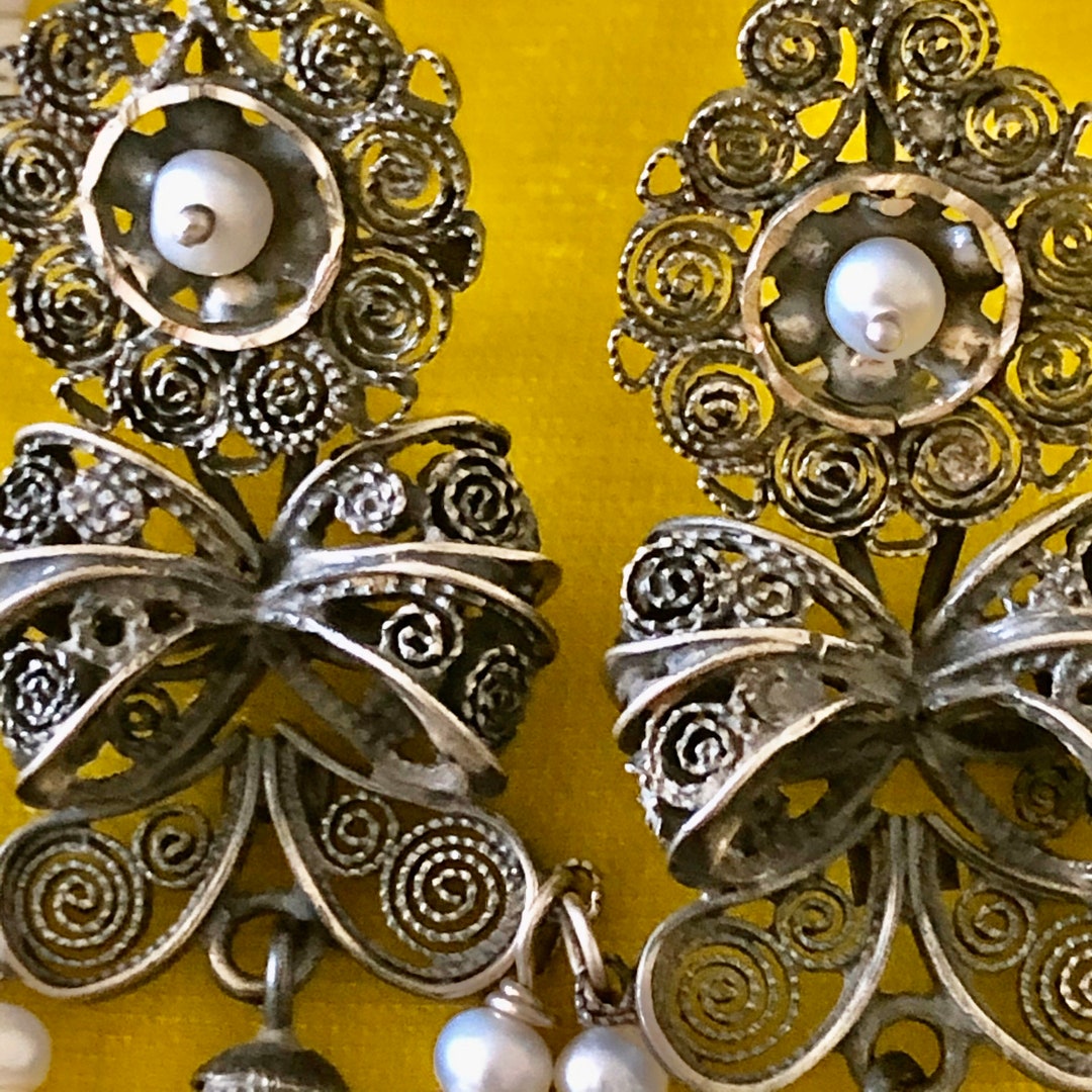 Sterling Filagree Rare Mexican Wedding Jewelry Antique Reproduction - Etsy