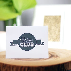 Carte de voeux de Club, fait main, intérieur blanc, noir ou blanc de vin enveloppe,