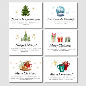 Pacote de variedade de cartões de Natal para adultos, cartões de Natal sarcásticos, cartões de Natal engraçados, pacote de férias sortido, cartões de felicitações sarcásticos de Natal