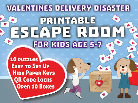 Valentines Escape Room for Kids Age 5-7 valentines Delivery Disaster  printable Escape Roomkids Valentine Giftskids Valentine Gifts Ideas 