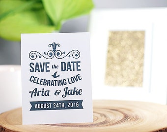 Wedding Save The Date, Printable PDF, Celebrate Love