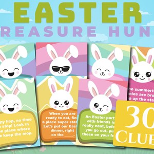 Easter Scavenger Hunt, Easter Treasure Hunt Clues, Easter Party, Children Easter Game Printable, Easter Basket Printable, Easter Printable