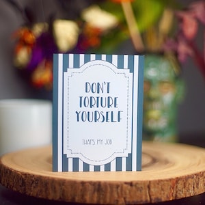 Ne vous Torture carte de voeux, cartes de la Saint-Valentin, fait à la main, vide à l’intérieur, noir ou enveloppe blanche, Halloween, sur mesure devis cartes