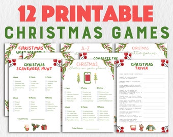 Christmas Games Bundle,Christmas Party Games,Printable Christmas Games,Christmas Family Games,Christmas Trivia,Christmas Games,Xmas Games