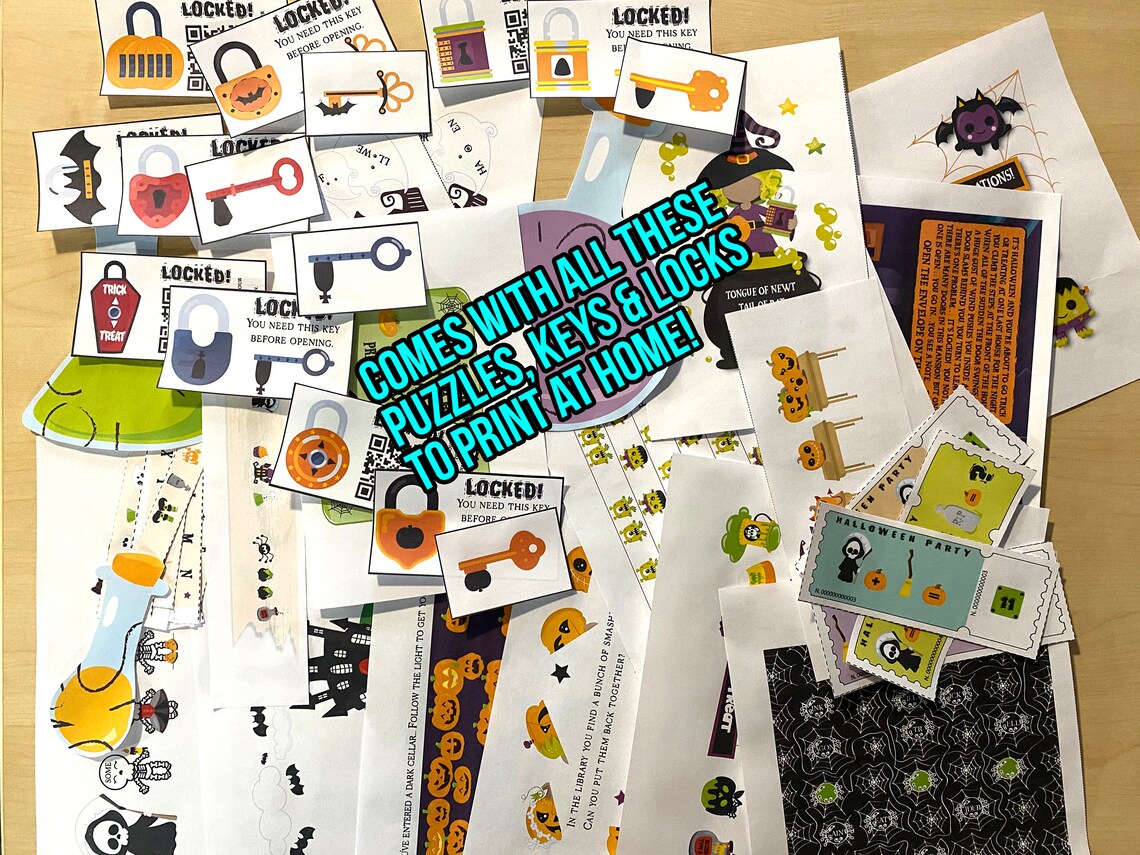 Halloween Escape Room for Kids Mystery Mansion Printable | Etsy