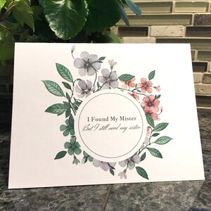 Va vous être Ma demoiselle d’honneur carte, j’ai trouvé mon Monsieur, mais j’ai encore besoin de ma sœur, le texte à l’intérieur, le noir ou le blanc enveloppe