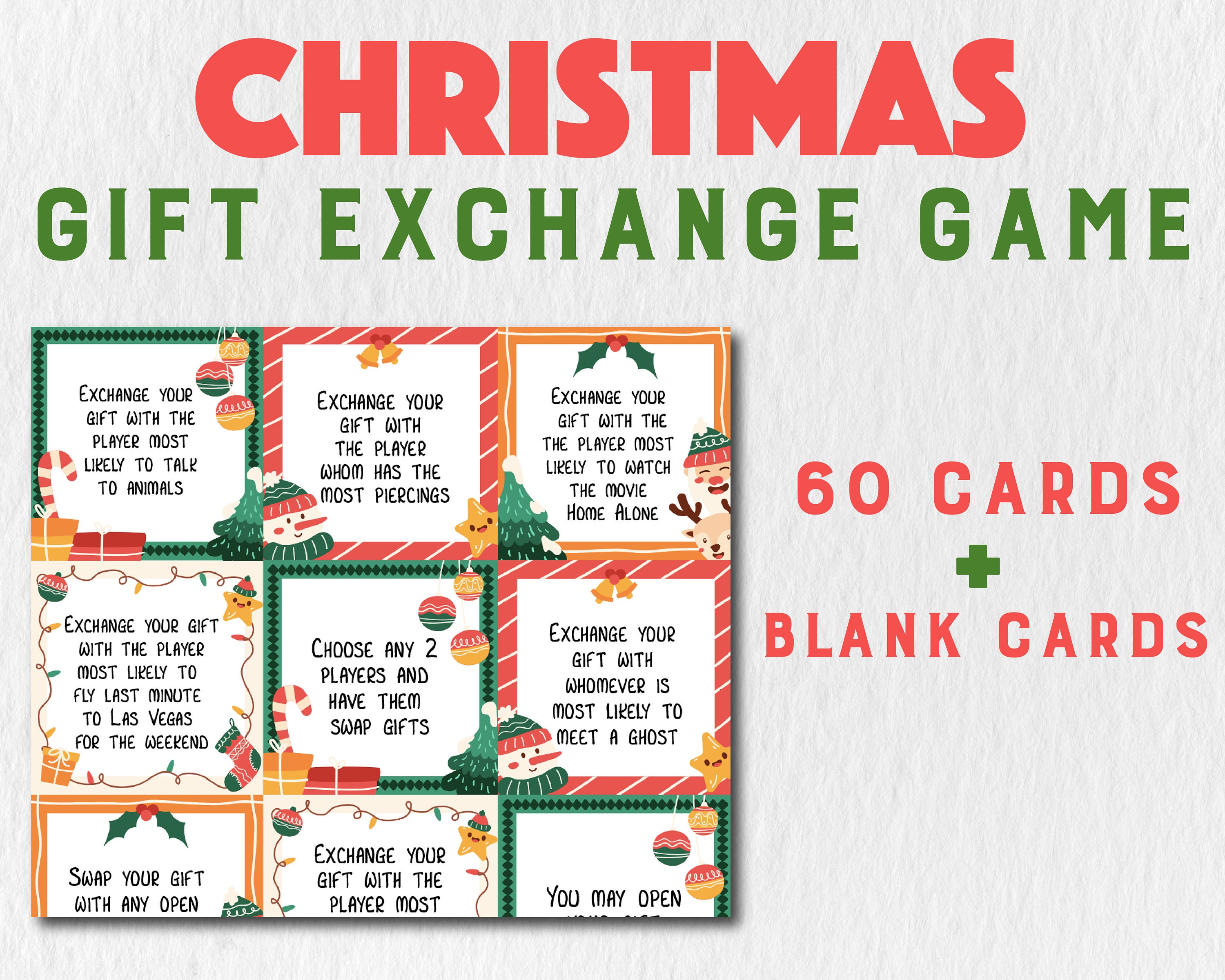 The Christmas Gift Exchange Game - Family Balance Sheet