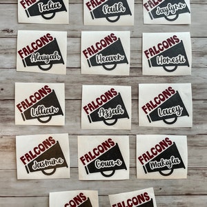 Personalized Cheer Decals * Cheer Decal * Cheer Sticker * Cheer Water bottle Decal * Cheer Tumbler Decal * Cheer Car Decal