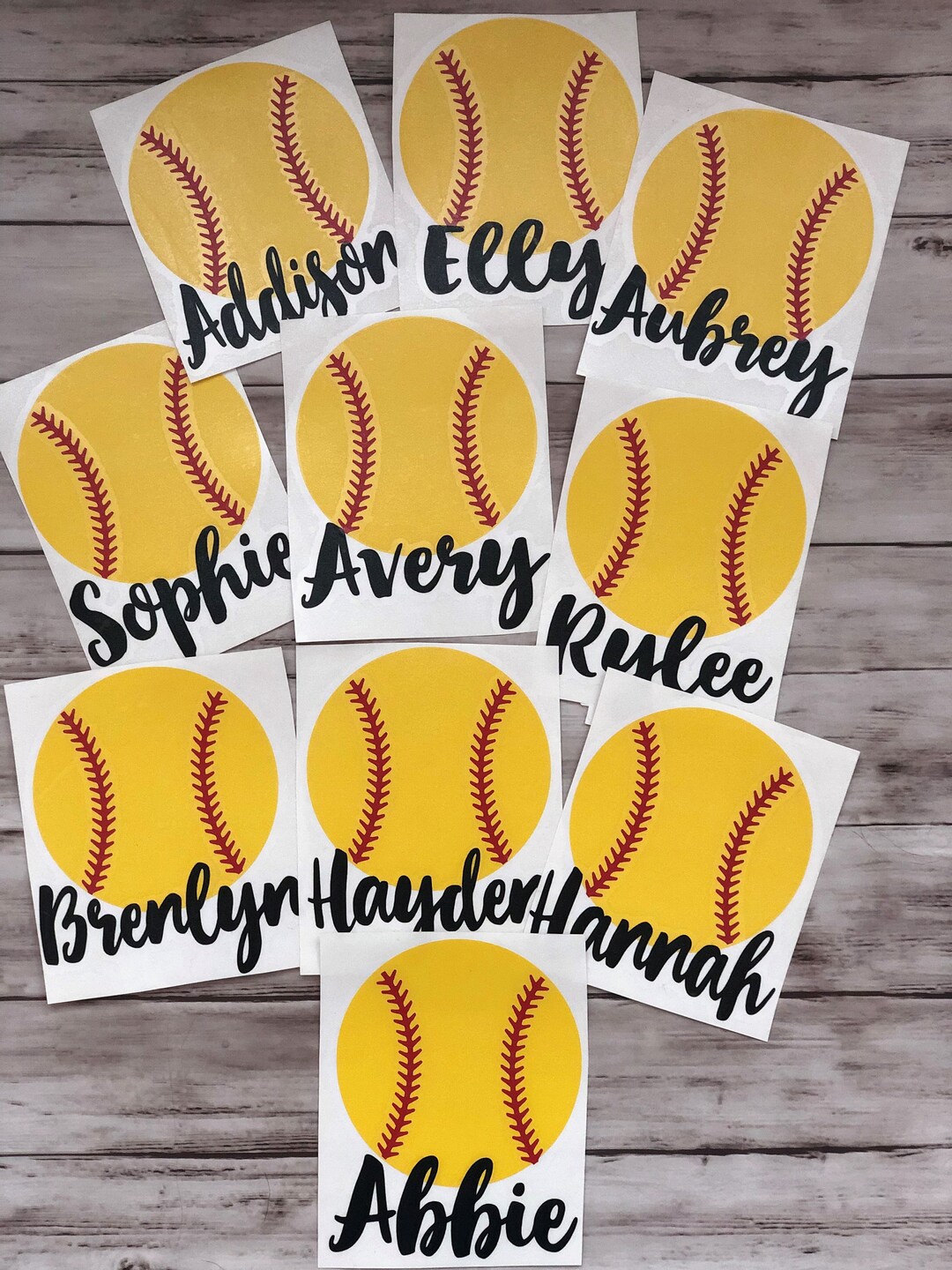 Softball Decal Vinyl Softball Decal Softball Sticker Dugout Bucket