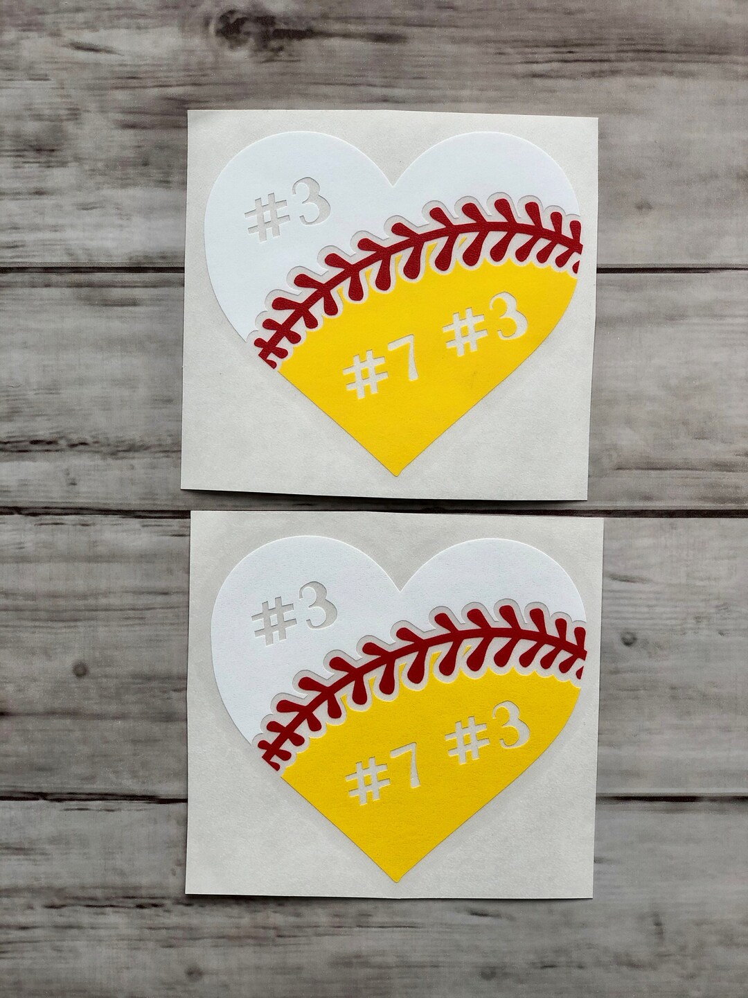 Baseball Heart Decalsoftball Heart Decalsplit Baseball/softball