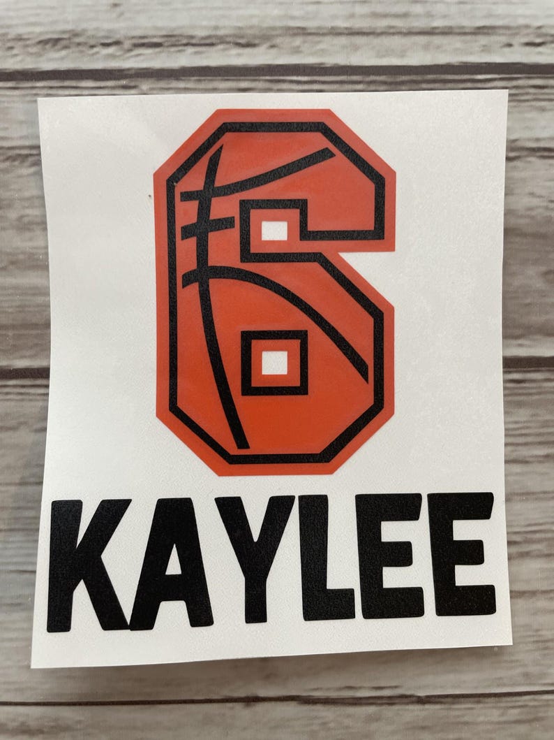 Kaylee Sticker Personalized Basketball Decal: Custom Name Vinyl Sticker - Etsy