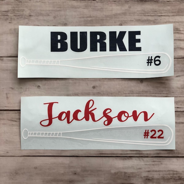 Personalized Baseball Bat Decal Etsy