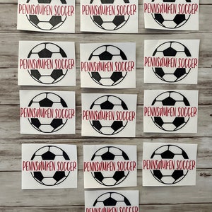 Personalized Soccer Decal * Vinyl Soccer Sticker* Vinyl Soccer Decal