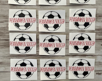 Calcomanía de fútbol personalizada: vinilo personalizado