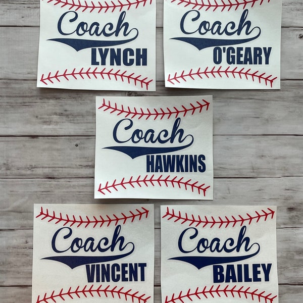 Personalized Baseball Coach Decal * Vinyl Baseball Sticker* Dugout Bucket Decal * Dugout Bucket Sticker *Baseball Coach Decal