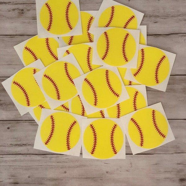 Softball Decal Etsy