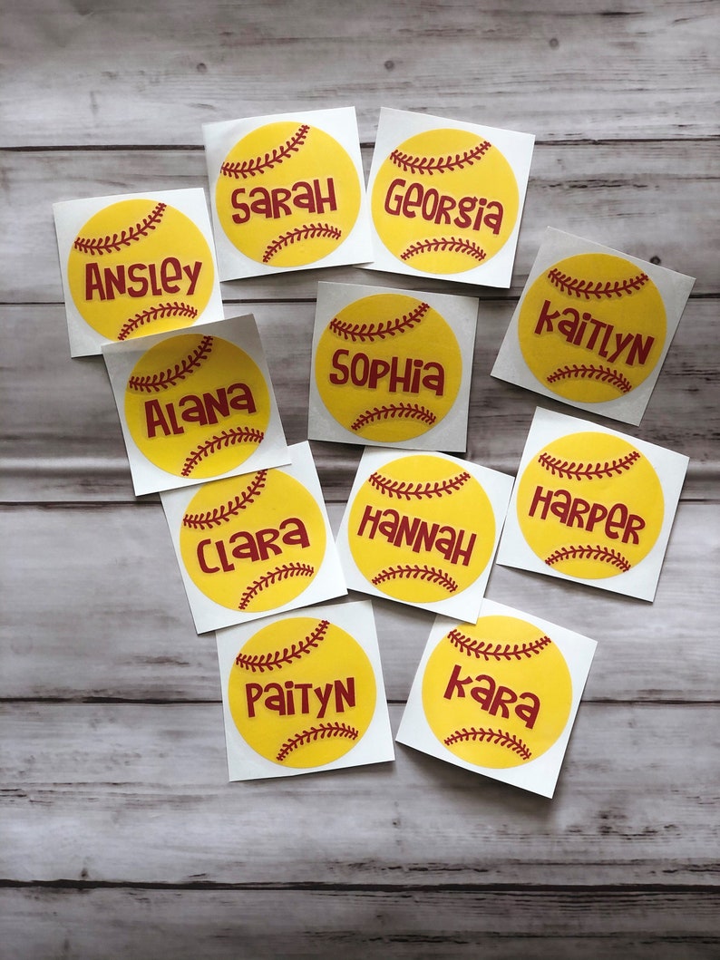 Softball or Baseball Helmet Decal Personalized Helmet Decal Etsy