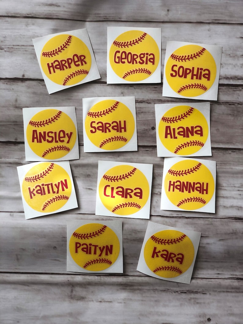 Softball or Baseball Helmet Decal Personalized Helmet Decal Etsy