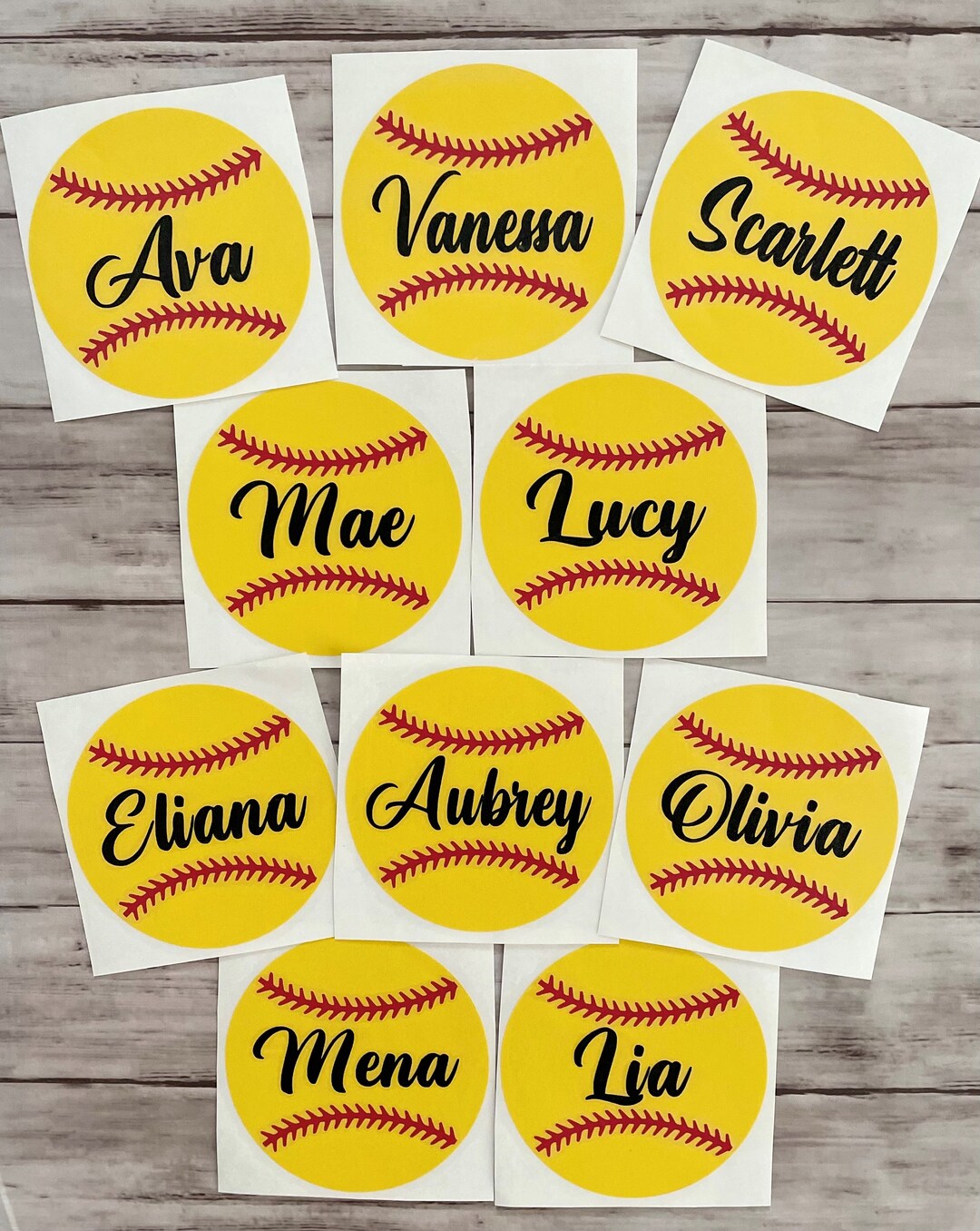 PERSONALIZED Softball Decal Vinyl Softball Decal Etsy