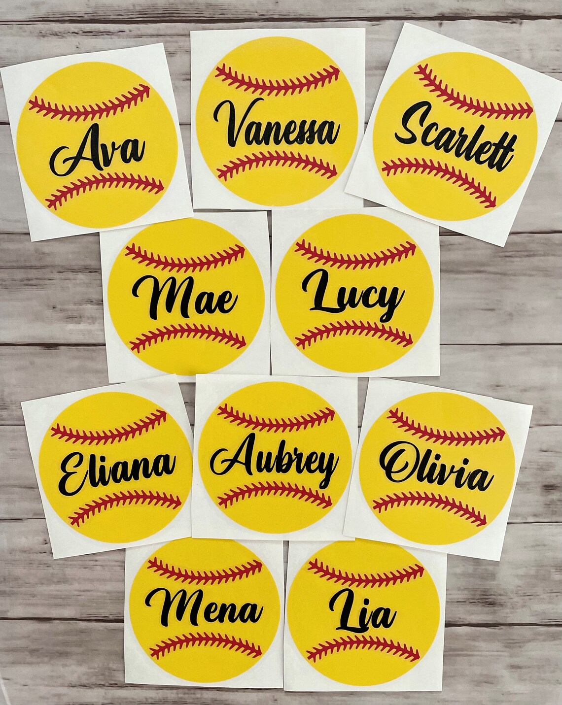 PERSONALIZED Softball Decal Vinyl Softball Decal Etsy