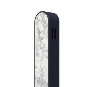 Mood Mezuzah | Black Base & White Stone | 2 Customizable Covers | Uvtuvo Modern Judaica and Jewish Gifts