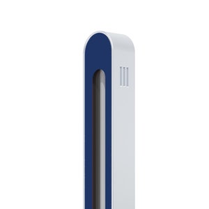 Mood Mezuzah | Silver Base & Navy Blue Cutaway | 2 Customizable Covers | Uvtuvo Modern Judaica and Jewish Gifts