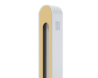 Mood Mezuzah | Silver Base & Gold Cutaway | 2 Customizable Covers | Uvtuvo Modern Judaica and Jewish Gifts