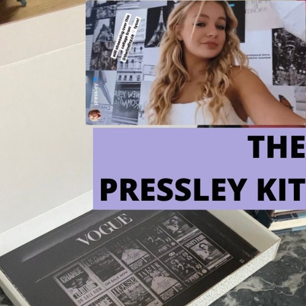 Kit Pressley / Collage de pared en Pressley Hosbachs Room / Kit de collage Pressley / Kit negro, blanco y rosa como Pressleys / Pink Photo Collage