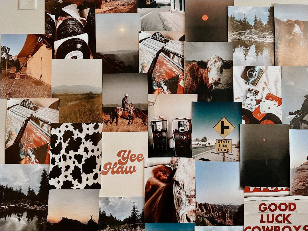 CANYON SOL KIT Western Photos Western Wall Collage Cow Etsy