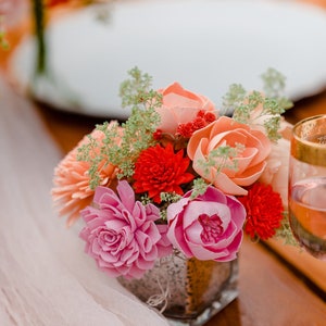 Sprouting Love Mercury Glass Arrangement - Bella - Sola Wood Flower Centerpiece - Forever Flowers - Wedding Centerpiece - Wedding Flowers