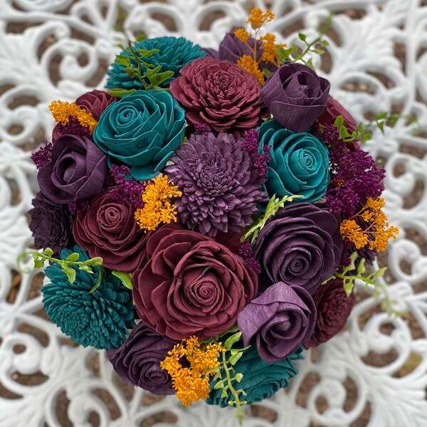 Jewel Tone Bouquet - Etsy
