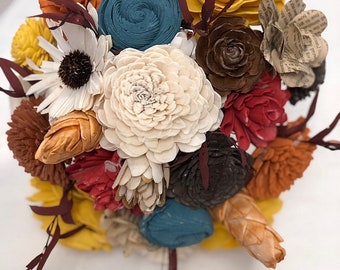 Wood Sola Flowers Rustic Farmhouse Floral Par