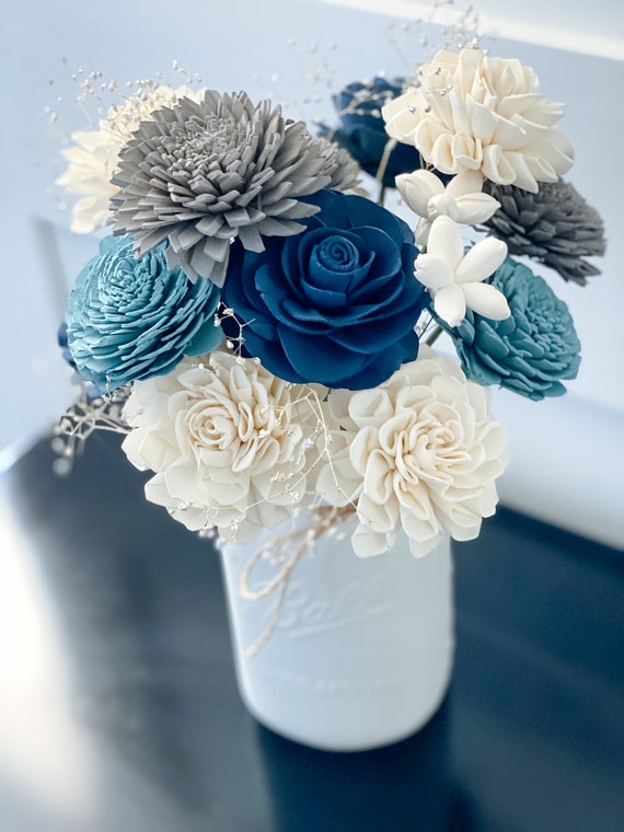 Winter Wooden Flower Arrangement Farmhouse Flourish Collection Rustic Decor  Made to Order Forever Flowers Birthday Gift 