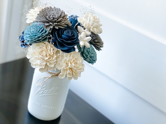 white flower christmas decorations
