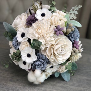 The Carriage House Bouquet Allure Collection Wood Flowers Sola Flowers Wedding Bouquet Lasting Bouquet Sola Wood Large: 12"