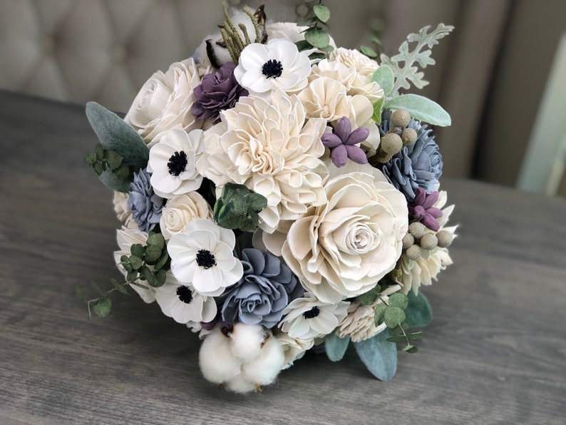 The Carriage House Bouquet Allure Collection Wood Flowers Sola Flowers Wedding Bouquet Lasting Bouquet Sola Wood Large: 12"