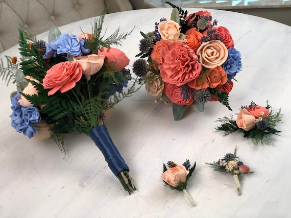 Buy Peaches and Dream Allure Collection Wood Flowers Sola Flowers