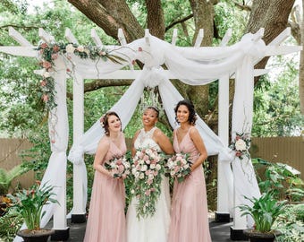 Dusty Rose Sola Flower Bouquet | Blush Wedding Bouquet | Cascade or Traditional Sola Wood Flowers | Hand-Dyed Bridal Floral Arrangement