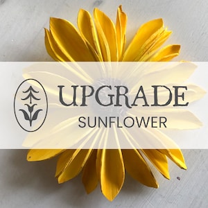 Sunflower or Daisy Sola Flowers - BOUQUET UPGRADE - Wood Flowers - Sola Flowers -  Wedding Bouquet - Specialty Sola Flower- Black Eyed Susan