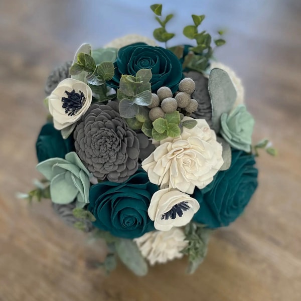Teal Bouquet - Etsy
