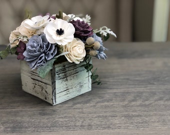 The Carriage House Centerpiece - Allure Collection - Wedding Centerpiece Wood Flowers - Sola Flowers - Tablescape - Wedding Arrangement