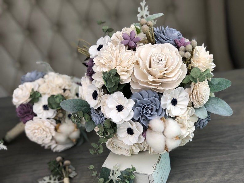 The Carriage House Bouquet Allure Collection Wood Flowers Sola Flowers Wedding Bouquet Lasting Bouquet Sola Wood image 3