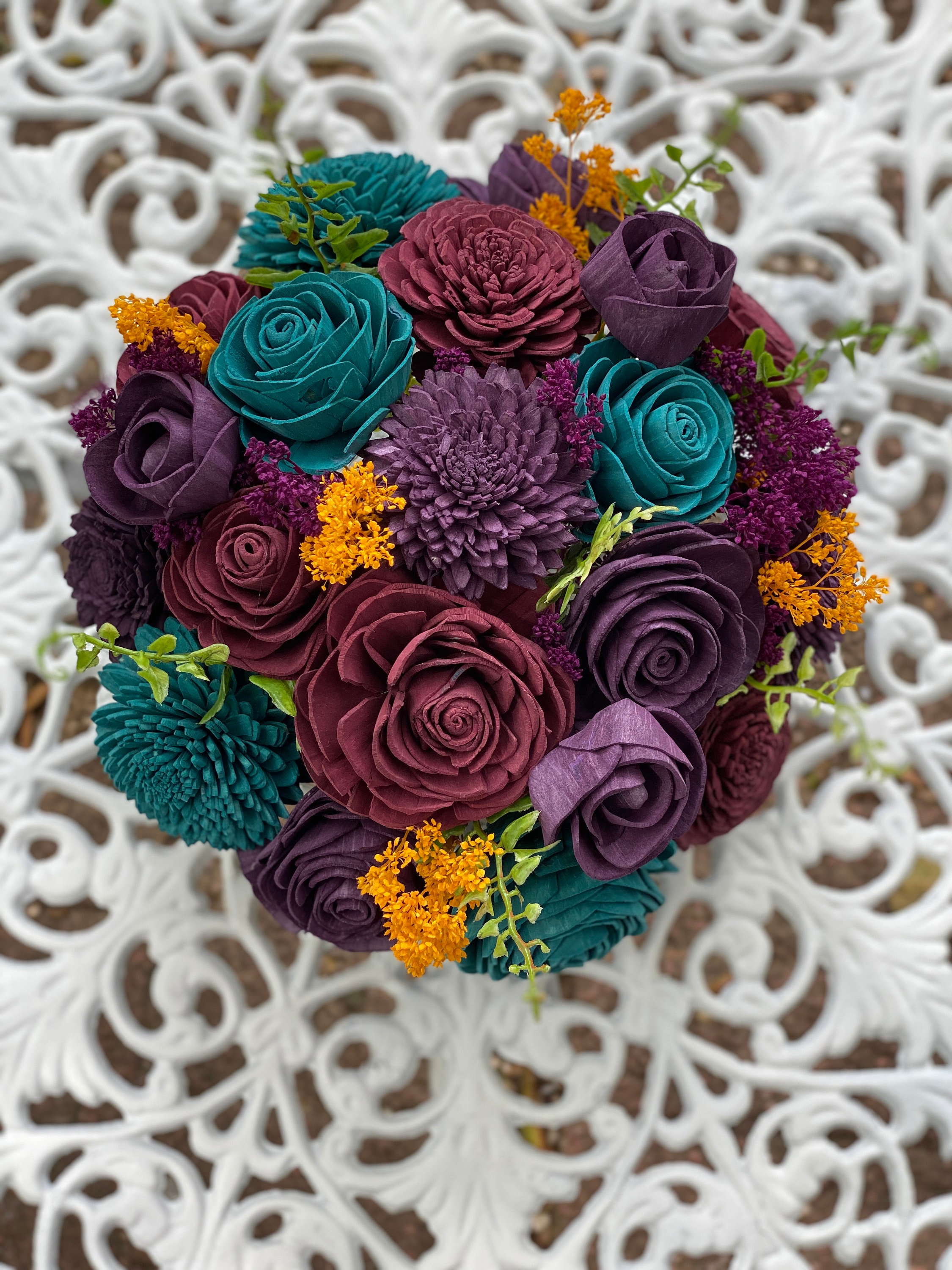 Marble Wooden Flower Bunch Marble Wooden Flower Bunch